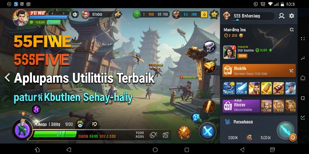 Tampilan antarmuka aplikasi Utility 55FIVE yang user-friendly.