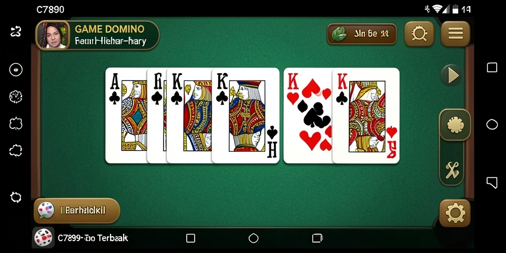 Screenshot dari gameplay seru C7890 dalam permainan Domino.