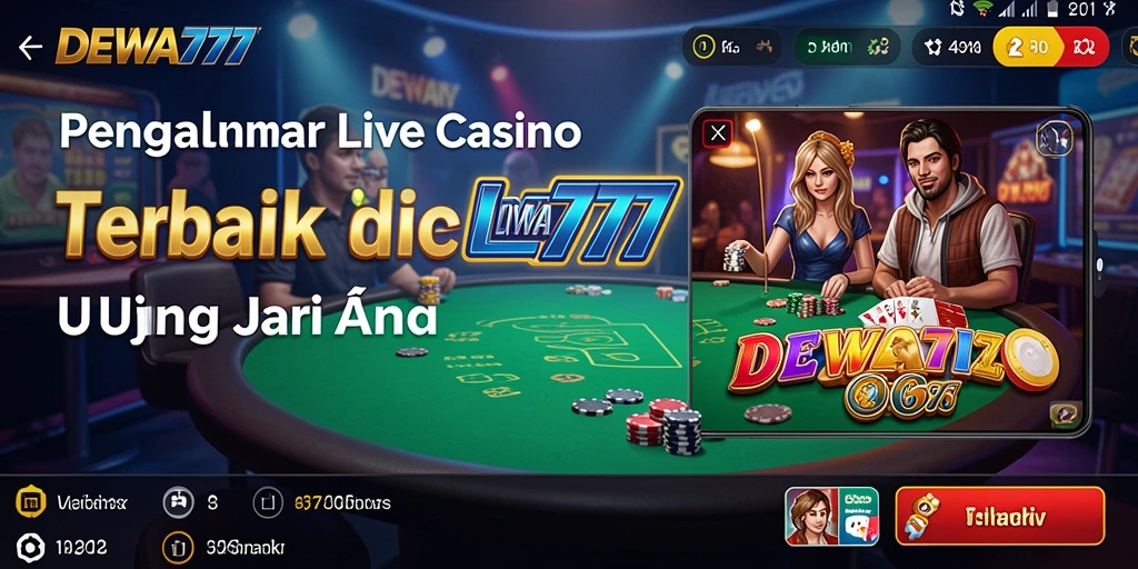 Screenshot DEWA777 menampilkan dealer langsung yang siap melayani pemain.