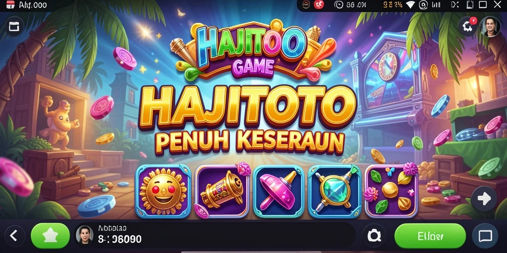 Screenshot gameplay HAJITOTO dengan tampilan mesin slot yang menawan.