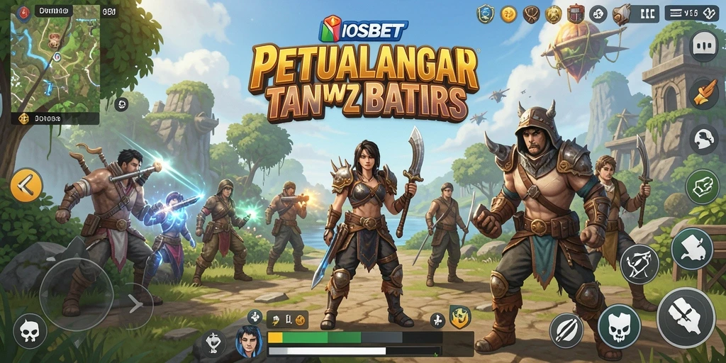 Screenshot gameplay <strong>IOSBET</strong> menampilkan dunia terbuka yang luas dan beragam.
