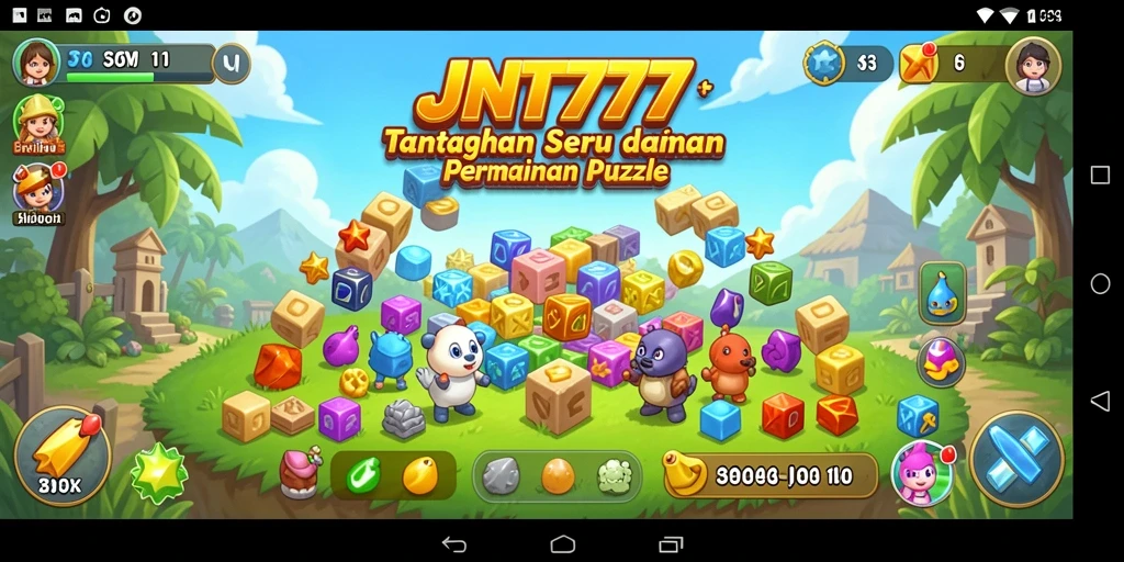 Tampilan gameplay JNT777 yang menarik dan penuh warna.