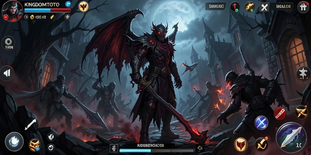 Skrinsut dari KINGDOMTOTO menampilkan suasana gameplay yang menakutkan.