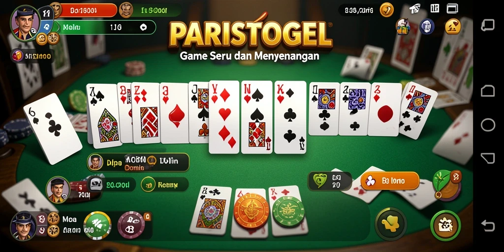 Tampilan menarik gameplay domino di PARISTOGEL.