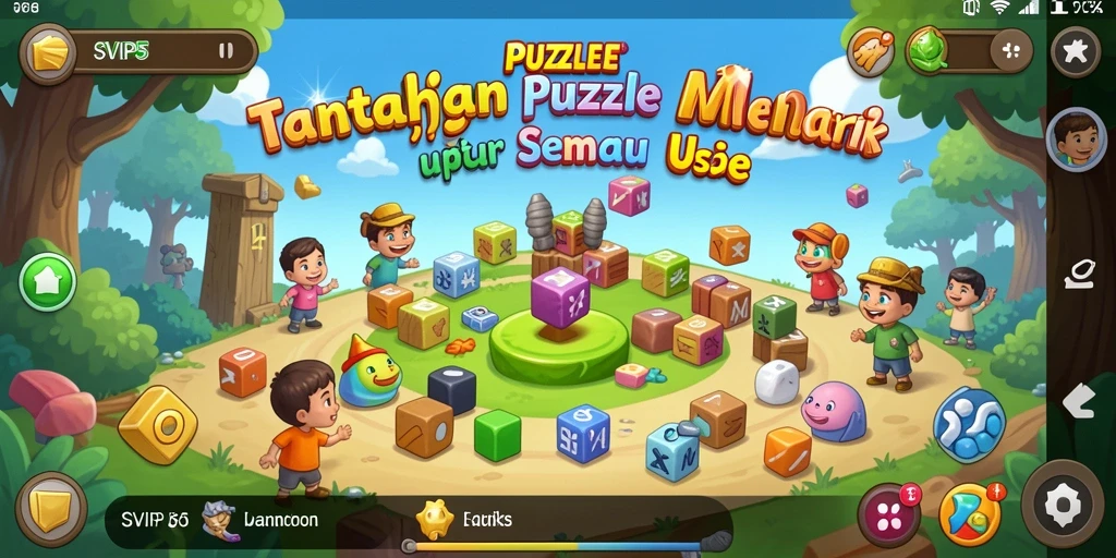 Tampilan menarik dari gameplay Puzzle SVIP5 yang menantang.