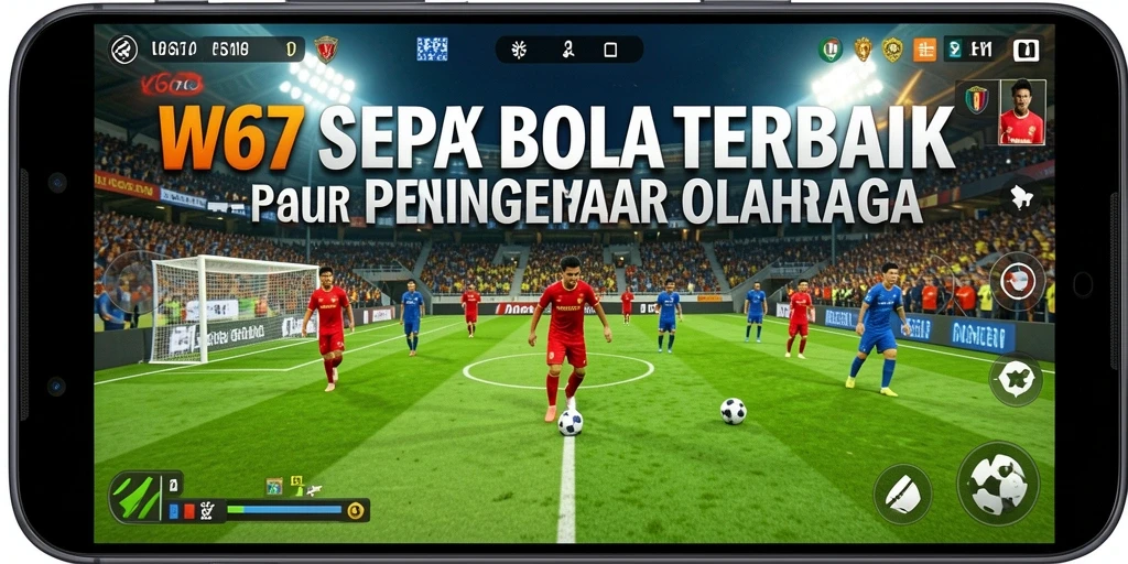 Gameplay sepak bola W67 yang menegangkan dan seru.